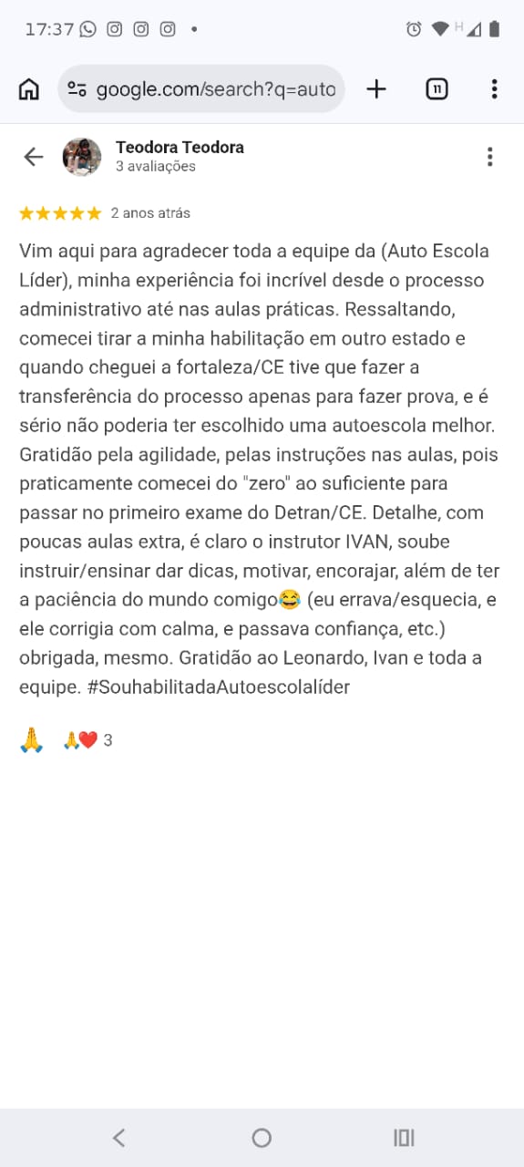 Depoimento de aluno 15