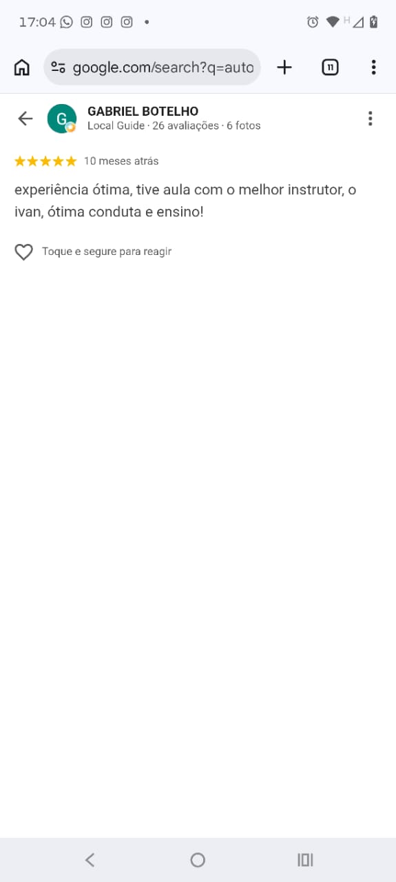 Depoimento de aluno 16