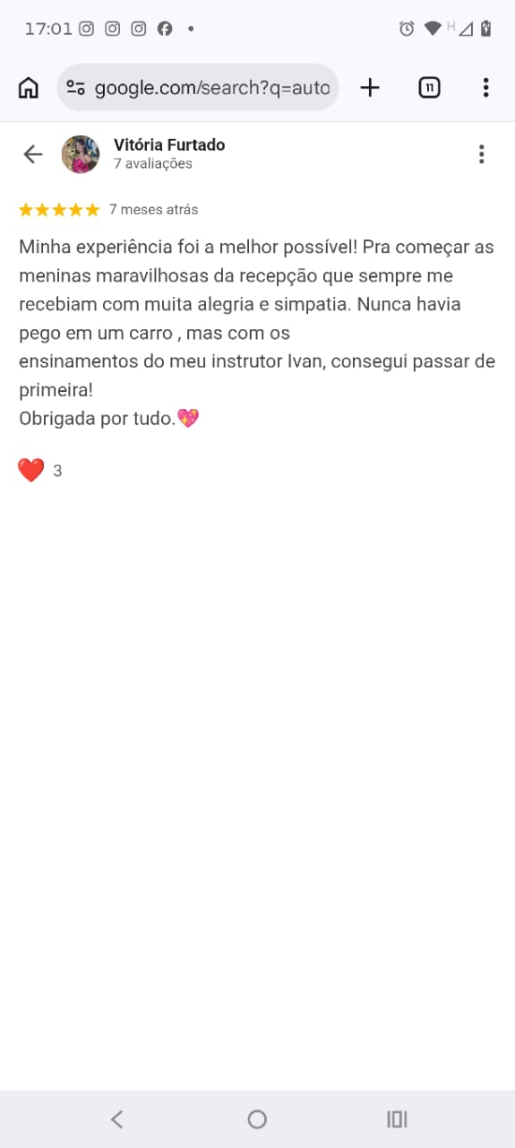 Depoimento de aluno 18