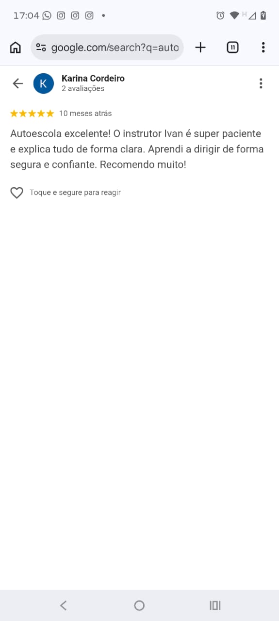 Depoimento de aluno 11