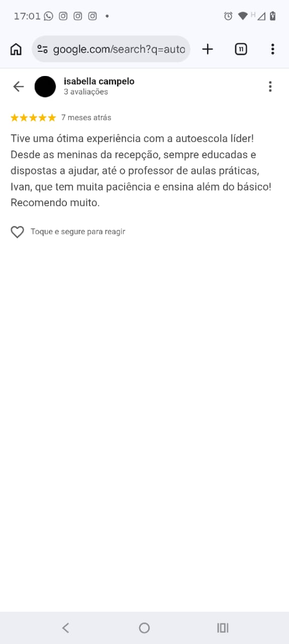 Depoimento de aluno 12