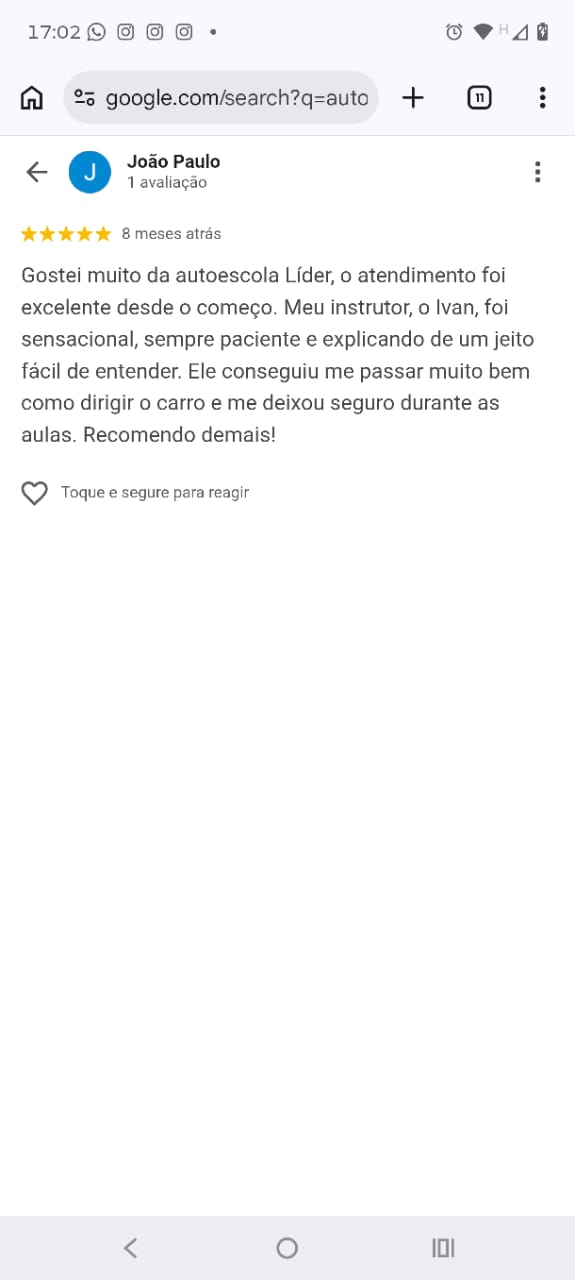 Depoimento de aluno 14